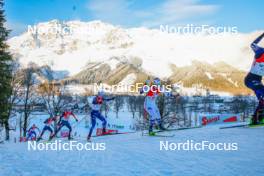 16.12.2023, Ramsau, Austria (AUT): Marco Heinis (FRA), Espen Andersen (NOR), (l-r)  - FIS world cup nordic combined men, compact HS98/7.5km, Ramsau (AUT). www.nordicfocus.com. © Volk/NordicFocus. Every downloaded picture is fee-liable.