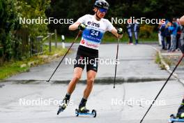 14.10.2023, Klingenthal, Germany (GER): David Mach (GER) - German Championships Nordic Combined men and women, individual gundersen HS140/10km men, Klingenthal (GER). www.nordicfocus.com. © Volk/NordicFocus. Every downloaded picture is fee-liable.