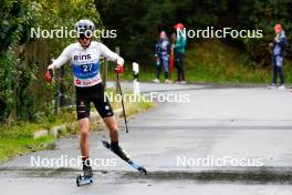 14.10.2023, Klingenthal, Germany (GER): Richard Stenzel (GER) - German Championships Nordic Combined men and women, individual gundersen HS140/10km men, Klingenthal (GER). www.nordicfocus.com. © Volk/NordicFocus. Every downloaded picture is fee-liable.