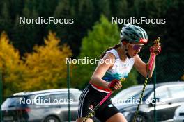 14.10.2023, Klingenthal, Germany (GER): Fabienne Klumpp (GER) - German Championships Nordic Combined men and women, individual gundersen HS85/5km women, Klingenthal (GER). www.nordicfocus.com. © Volk/NordicFocus. Every downloaded picture is fee-liable.
