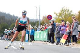 14.10.2023, Klingenthal, Germany (GER): Sophia Maurus (GER) - German Championships Nordic Combined men and women, individual gundersen HS85/5km women, Klingenthal (GER). www.nordicfocus.com. © Volk/NordicFocus. Every downloaded picture is fee-liable.