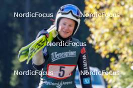 15.10.2023, Klingenthal, Germany (GER): Sophia Maurus (GER) - German Championships Nordic Combined men and women, team sprint HS85/7.5km women, Klingenthal (GER). www.nordicfocus.com. © Volk/NordicFocus. Every downloaded picture is fee-liable.