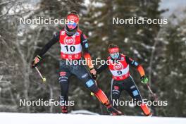 01.12.2023, Lillehammer, Norway (NOR): Nathalie Armbruster (GER), Jenny Nowak (GER), (l-r)  - FIS world cup nordic combined women, individual gundersen HS98/5km, Lillehammer (NOR). www.nordicfocus.com. © Authamayou/NordicFocus. Every downloaded picture is fee-liable.