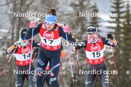 01.12.2023, Lillehammer, Norway (NOR): Daniela Dejori (ITA), Anju Nakamura (JPN), Veronica Gianmoena (ITA), (l-r)  - FIS world cup nordic combined women, individual gundersen HS98/5km, Lillehammer (NOR). www.nordicfocus.com. © Authamayou/NordicFocus. Every downloaded picture is fee-liable.