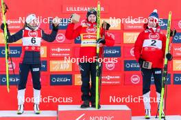 01.12.2023, Lillehammer, Norway (NOR): Gyda Westvold Hansen (NOR), Mari Leinan Lund (NOR), (l-r) - FIS world cup nordic combined women, individual gundersen HS98/5km, Lillehammer (NOR). www.nordicfocus.com. © Authamayou/NordicFocus. Every downloaded picture is fee-liable.
