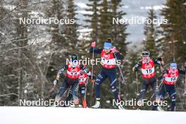 01.12.2023, Lillehammer, Norway (NOR): Yuna Kasai (JPN), Daniela Dejori (ITA), Anju Nakamura (JPN), Veronica Gianmoena (ITA), (l-r)  - FIS world cup nordic combined women, individual gundersen HS98/5km, Lillehammer (NOR). www.nordicfocus.com. © Authamayou/NordicFocus. Every downloaded picture is fee-liable.