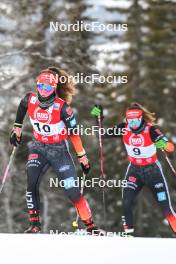 01.12.2023, Lillehammer, Norway (NOR): Nathalie Armbruster (GER), Jenny Nowak (GER), (l-r)  - FIS world cup nordic combined women, individual gundersen HS98/5km, Lillehammer (NOR). www.nordicfocus.com. © Authamayou/NordicFocus. Every downloaded picture is fee-liable.