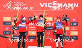 02.12.2023, Lillehammer, Norway (NOR): Ida Marie Hagen (NOR), Gyda Westvold Hansen (NOR), Mari Leinan Lund (NOR), (l-r) - FIS world cup nordic combined women, individual gundersen HS98/5km, Lillehammer (NOR). www.nordicfocus.com. © Authamayou/NordicFocus. Every downloaded picture is fee-liable.