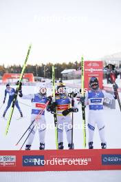 02.12.2023, Lillehammer, Norway (NOR): Ida Marie Hagen (NOR), Gyda Westvold Hansen (NOR), Mari Leinan Lund (NOR), (l-r)  - FIS world cup nordic combined women, individual gundersen HS98/5km, Lillehammer (NOR). www.nordicfocus.com. © Authamayou/NordicFocus. Every downloaded picture is fee-liable.