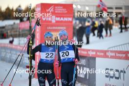 02.12.2023, Lillehammer, Norway (NOR): Veronica Gianmoena (ITA), Daniela Dejori (ITA), (l-r)  - FIS world cup nordic combined women, individual gundersen HS98/5km, Lillehammer (NOR). www.nordicfocus.com. © Authamayou/NordicFocus. Every downloaded picture is fee-liable.