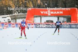 02.12.2023, Lillehammer, Norway (NOR): Lisa Hirner (AUT), Svenja Wuerth (GER), (l-r)  - FIS world cup nordic combined women, individual gundersen HS98/5km, Lillehammer (NOR). www.nordicfocus.com. © Authamayou/NordicFocus. Every downloaded picture is fee-liable.