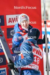 02.12.2023, Lillehammer, Norway (NOR): Daniel Tschofenig (AUT), Andreas Wellinger (GER), (l-r) - FIS world cup ski jumping men, individual HS98, Lillehammer (NOR). www.nordicfocus.com. © Thibaut/NordicFocus. Every downloaded picture is fee-liable.