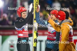 17.12.2023, Engelberg, Switzerland (SUI): Karl Geiger (GER), Martin Hamann (GER), (l-r)  - FIS world cup ski jumping men, individual HS140, Engelberg (SUI). www.nordicfocus.com. © Thibaut/NordicFocus. Every downloaded picture is fee-liable