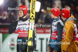 17.12.2023, Engelberg, Switzerland (SUI): Karl Geiger (GER), Martin Hamann (GER), (l-r)  - FIS world cup ski jumping men, individual HS140, Engelberg (SUI). www.nordicfocus.com. © Thibaut/NordicFocus. Every downloaded picture is fee-liable
