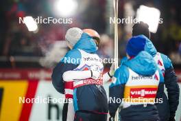 17.12.2023, Engelberg, Switzerland (SUI): Jan Hoerl (AUT), Daniel Tschofenig (AUT), (l-r)  - FIS world cup ski jumping men, individual HS140, Engelberg (SUI). www.nordicfocus.com. © Thibaut/NordicFocus. Every downloaded picture is fee-liable