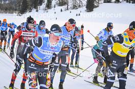 21.01.2023, Zuoz Switzerland (SUI): Kasper Stadaas (NOR), Nils Dahlsten (SWE), (l-r) - Ski Classics La Diagonela, Zuoz (SUI). www.nordicfocus.com. © Reichert/NordicFocus. Every downloaded picture is fee-liable.