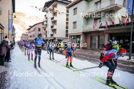 29.01.2023, Trentino, Italy (ITA): Karstein Johaug Jr. (NOR), Chris Andre Jespersen (NOR), Alvar Myhlback (SWE), (l-r) - Ski Classics Marcialonga, Trentino (ITA). www.nordicfocus.com. © Vanzetta/NordicFocus. Every downloaded picture is fee-liable.