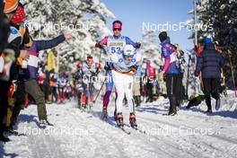 18.02.2023, Groenklitt, Sweden (SWE): Kalland-Olsen Einar (NOR), Soleng Skinstad Petter (NOR), (l-r)  - Ski Classics Criterium Orsa Groenklitt - Groenklitt (SWE). www.nordicfocus.com. © Thibaut/NordicFocus. Every downloaded picture is fee-liable.