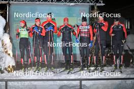 09.12.2023, Bad Gastein, Austria (AUT): Anikken Gjerede Alnes (NOR), Jenny Larsson (SWE), Torgeir Sulen Hovland (NOR), Johan Hoel (NOR), Andreas Nygaard (NOR), Kasper Stadaas (NOR), (l-r) - Ski Classics Bad Gastein PTT - Bad Gastein (AUT). www.nordicfocus.com. © Reichert/NordicFocus. Every downloaded picture is fee-liable.