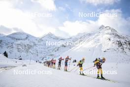 10.12.2023, Bad Gastein, Austria (AUT): Stian Hoelgaard (NOR), Johan Hoel (NOR), Amund Riege (NOR), Kasper Stadaas (NOR), Max Novak (SWE), Alfred Buskqvist (SWE), Herman Paus (NOR), (l-r) - Ski Classics Bad Gastein Criterium - Bad Gastein (AUT). www.nordicfocus.com. © Reichert/NordicFocus. Every downloaded picture is fee-liable.