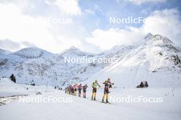 10.12.2023, Bad Gastein, Austria (AUT): Stian Hoelgaard (NOR), Johan Hoel (NOR), Amund Riege (NOR), Kasper Stadaas (NOR), Max Novak (SWE), Alfred Buskqvist (SWE), Herman Paus (NOR), (l-r) - Ski Classics Bad Gastein Criterium - Bad Gastein (AUT). www.nordicfocus.com. © Reichert/NordicFocus. Every downloaded picture is fee-liable.