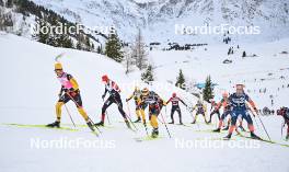 10.12.2023, Bad Gastein, Austria (AUT): Kasper Stadaas (NOR), Herman Paus (NOR), Johan Hoel (NOR), Johannes Ekloef (SWE), Max Novak (SWE), (l-r) - Ski Classics Bad Gastein Criterium - Bad Gastein (AUT). www.nordicfocus.com. © Reichert/NordicFocus. Every downloaded picture is fee-liable.