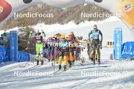 16.12.2023, Val Venosta, Italy (ITA): Thomas Bing (GER), Johannes Ekloef (SWE), Fredrik Helgestad (NOR), (l-r) - Ski Classics La Venosta Criterium - Val Venosta (ITA). www.nordicfocus.com. © Reichert/NordicFocus. Every downloaded picture is fee-liable.