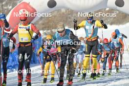 16.12.2023, Val Venosta, Italy (ITA): Kasper Stadaas (NOR), Fredrik Helgestad (NOR), (l-r) - Ski Classics La Venosta Criterium - Val Venosta (ITA). www.nordicfocus.com. © Reichert/NordicFocus. Every downloaded picture is fee-liable.