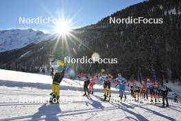 16.12.2023, Val Venosta, Italy (ITA): Amund Hoel (NOR), Herman Paus (NOR), Fabian Stocek (CZE), (l-r) - Ski Classics La Venosta Criterium - Val Venosta (ITA). www.nordicfocus.com. © Reichert/NordicFocus. Every downloaded picture is fee-liable.