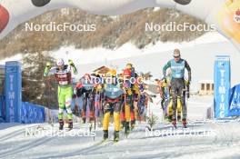 16.12.2023, Val Venosta, Italy (ITA): Thomas Bing (GER), Johannes Ekloef (SWE), Fredrik Helgestad (NOR), (l-r) - Ski Classics La Venosta Criterium - Val Venosta (ITA). www.nordicfocus.com. © Reichert/NordicFocus. Every downloaded picture is fee-liable.