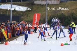 06.01.2024, Oberhof, Germany (GER): Jonas Marecek (CZE), Tero Seppala (FIN), Eric Perrot (FRA), (l-r) - IBU World Cup Biathlon, pursuit men, Oberhof (GER). www.nordicfocus.com. © Manzoni/NordicFocus. Every downloaded picture is fee-liable.