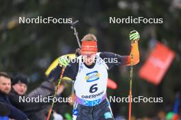 06.01.2024, Oberhof, Germany (GER): Johannes Kuehn (GER) - IBU World Cup Biathlon, pursuit men, Oberhof (GER). www.nordicfocus.com. © Manzoni/NordicFocus. Every downloaded picture is fee-liable.