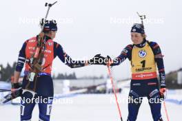 06.01.2024, Oberhof, Germany (GER): Justine Braisaz-Bouchet (FRA), (l-r) - IBU World Cup Biathlon, pursuit women, Oberhof (GER). www.nordicfocus.com. © Manzoni/NordicFocus. Every downloaded picture is fee-liable.