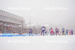 07.01.2024, Oberhof, Germany (GER): Endre Stroemsheim (NOR), Fabien Claude (FRA), David Komatz (AUT), Roman Rees (GER), (l-r) - IBU World Cup Biathlon, relay men, Oberhof (GER). www.nordicfocus.com. © Thibaut/NordicFocus. Every downloaded picture is fee-liable.
