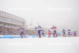 07.01.2024, Oberhof, Germany (GER): Endre Stroemsheim (NOR), Fabien Claude (FRA), Roman Rees (GER), (l-r) - IBU World Cup Biathlon, relay men, Oberhof (GER). www.nordicfocus.com. © Thibaut/NordicFocus. Every downloaded picture is fee-liable.