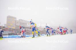 07.01.2024, Oberhof, Germany (GER): Emil Nykvist (SWE), Jaakko Ranta (FIN), Jonas Marecek (CZE), (l-r) - IBU World Cup Biathlon, relay men, Oberhof (GER). www.nordicfocus.com. © Thibaut/NordicFocus. Every downloaded picture is fee-liable.