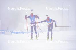 07.01.2024, Oberhof, Germany (GER): Johannes Thingnes Boe (NOR), Tarjei Boe (NOR), (l-r) - IBU World Cup Biathlon, relay men, Oberhof (GER). www.nordicfocus.com. © Thibaut/NordicFocus. Every downloaded picture is fee-liable.