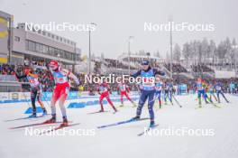 07.01.2024, Oberhof, Germany (GER): Vanessa Voigt (GER), Amy Baserga (SUI), Samuela Comola (ITA), (l-r) - IBU World Cup Biathlon, relay women, Oberhof (GER). www.nordicfocus.com. © Thibaut/NordicFocus. Every downloaded picture is fee-liable.