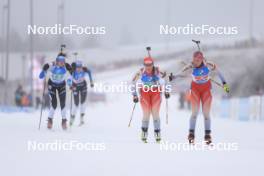07.01.2024, Oberhof, Germany (GER): Lena Haecki-Gross (SUI), Amy Baserga (SUI), (l-r) - IBU World Cup Biathlon, relay women, Oberhof (GER). www.nordicfocus.com. © Manzoni/NordicFocus. Every downloaded picture is fee-liable.
