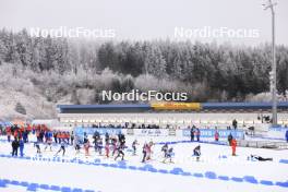 07.01.2024, Oberhof, Germany (GER): Event Feature: start competition- IBU World Cup Biathlon, relay women, Oberhof (GER). www.nordicfocus.com. © Manzoni/NordicFocus. Every downloaded picture is fee-liable.
