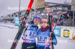 07.01.2024, Oberhof, Germany (GER): Hanna-Brita Kaasik (EST), Sonja Leinamo (FIN), (l-r) - IBU World Cup Biathlon, relay women, Oberhof (GER). www.nordicfocus.com. © Thibaut/NordicFocus. Every downloaded picture is fee-liable.
