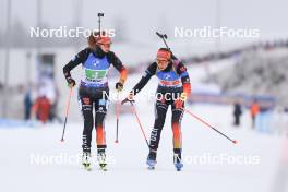 07.01.2024, Oberhof, Germany (GER): Janina Hettich-Walz (GER), Vanessa Voigt (GER), (l-r) - IBU World Cup Biathlon, relay women, Oberhof (GER). www.nordicfocus.com. © Manzoni/NordicFocus. Every downloaded picture is fee-liable.