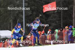 07.01.2024, Oberhof, Germany (GER): Linn Persson (SWE), Justine Braisaz-Bouchet (FRA), (l-r) - IBU World Cup Biathlon, relay women, Oberhof (GER). www.nordicfocus.com. © Manzoni/NordicFocus. Every downloaded picture is fee-liable.