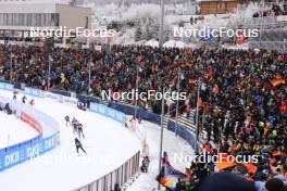 07.01.2024, Oberhof, Germany (GER): Juni Arnekleiv (NOR), Vanessa Voigt (GER), Lou Jeanmonnot (FRA), (l-r) - IBU World Cup Biathlon, relay women, Oberhof (GER). www.nordicfocus.com. © Manzoni/NordicFocus. Every downloaded picture is fee-liable.
