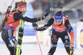 05.01.2024, Oberhof, Germany (GER): Janina Hettich-Walz (GER), Franziska Preuss (GER), (l-r) - IBU World Cup Biathlon, sprint women, Oberhof (GER). www.nordicfocus.com. © Manzoni/NordicFocus. Every downloaded picture is fee-liable.