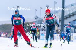 04.01.2024, Oberhof, Germany (GER): Campbell Wright (NZL), Niklas Hartweg (SUI), (l-r) - IBU World Cup Biathlon, training, Oberhof (GER). www.nordicfocus.com. © Thibaut/NordicFocus. Every downloaded picture is fee-liable.
