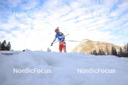 14.01.2024, Ruhpolding, Germany (GER): Niklas Hartweg (SUI) - IBU World Cup Biathlon, pursuit men, Ruhpolding (GER). www.nordicfocus.com. © Manzoni/NordicFocus. Every downloaded picture is fee-liable.