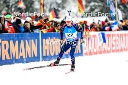 14.01.2024, Ruhpolding, Germany (GER): Fabien Claude (FRA) - IBU World Cup Biathlon, pursuit men, Ruhpolding (GER). www.nordicfocus.com. © Manzoni/NordicFocus. Every downloaded picture is fee-liable.