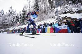 14.01.2024, Ruhpolding, Germany (GER): Oscar Lombardot (FRA) - IBU World Cup Biathlon, pursuit men, Ruhpolding (GER). www.nordicfocus.com. © Thibaut/NordicFocus. Every downloaded picture is fee-liable.