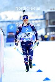 14.01.2024, Ruhpolding, Germany (GER): Oscar Lombardot (FRA) - IBU World Cup Biathlon, pursuit men, Ruhpolding (GER). www.nordicfocus.com. © Manzoni/NordicFocus. Every downloaded picture is fee-liable.
